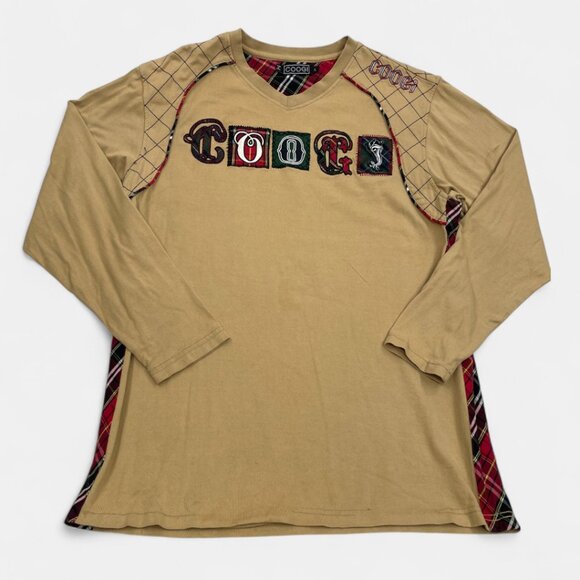 Coogi Australia Vintage 1990's Long Sleeve Rugby Polo Shirt Men's Large - Picture 1 of 11